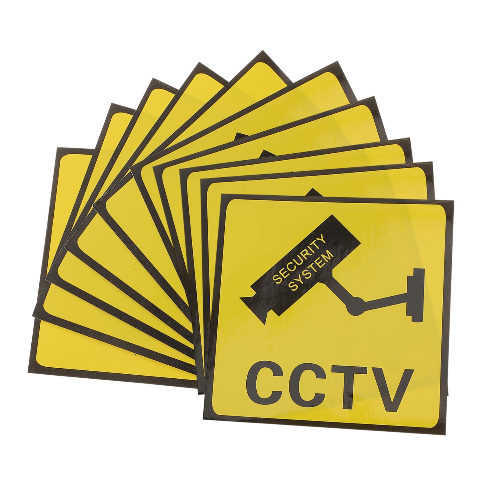 10pcs CCTV Warning Stickers - Vinyl Decals for Monitor & Office Camera Security