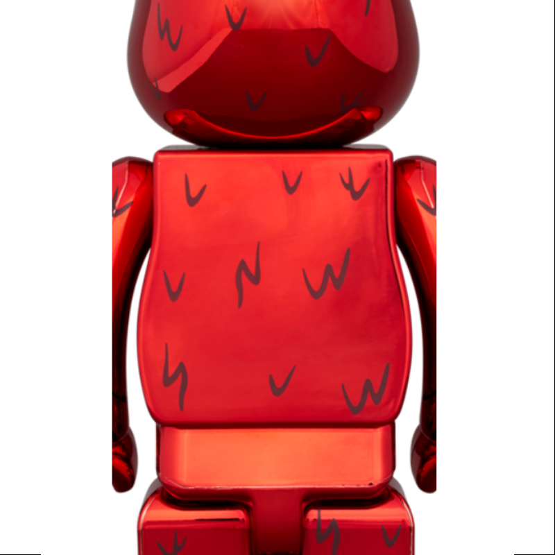 Be@rbrick Elmo Chrome Version 400% & 100% Limited Edition 2024 - Collectible Vinyl Art Toy for Display, Gifts, and Pop Culture Enthusiasts