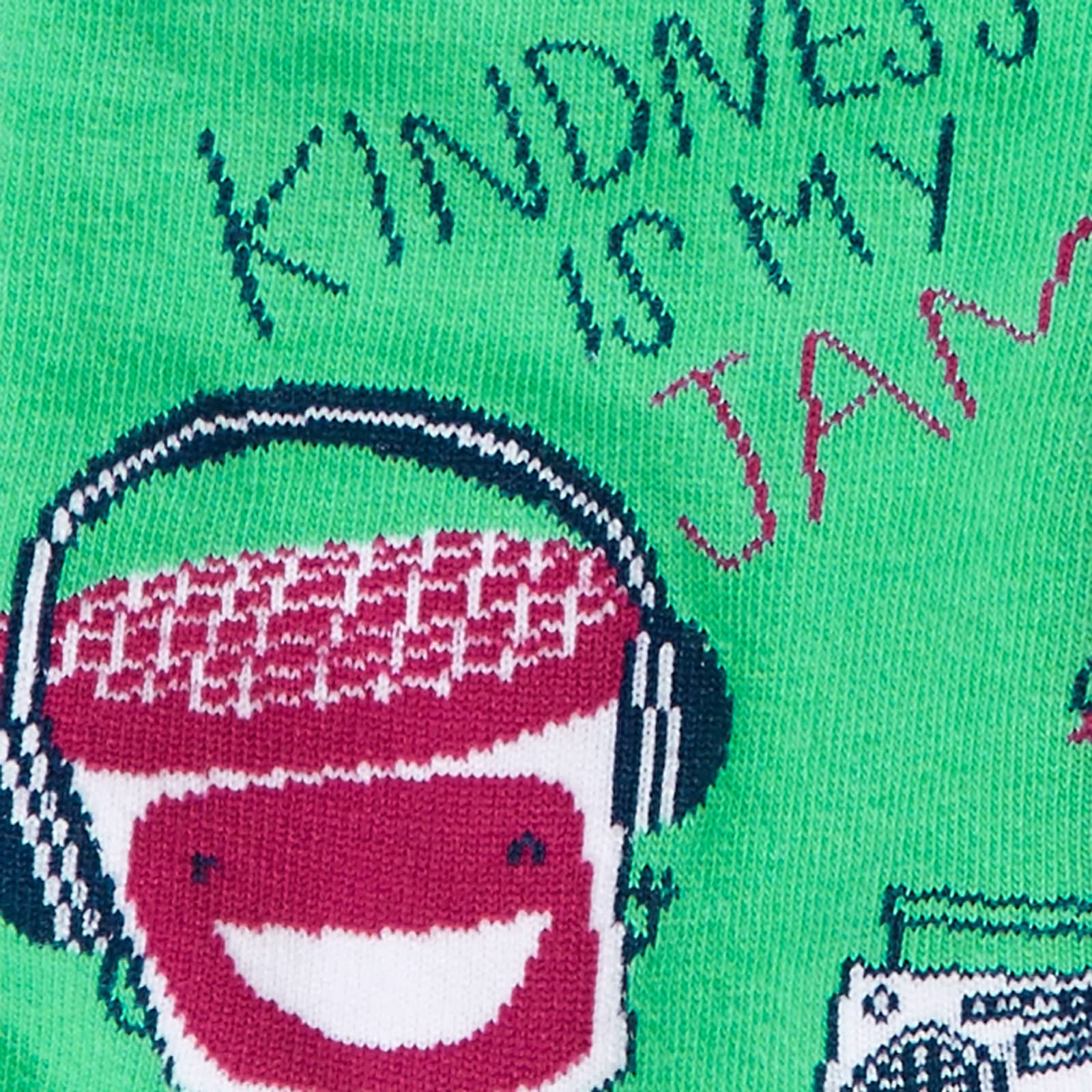 Kindness is My Jam Women's Crew Socks - Fun & Comfortable Socks for Casual Wear, Work, or Gifts - Hello! Lucky Collection