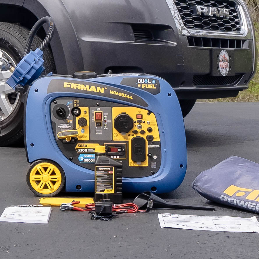 4125W Dual Fuel Inverter Generator with Electric Start - Portable Power for Camping, RV, Home Backup & Outdoor Activities