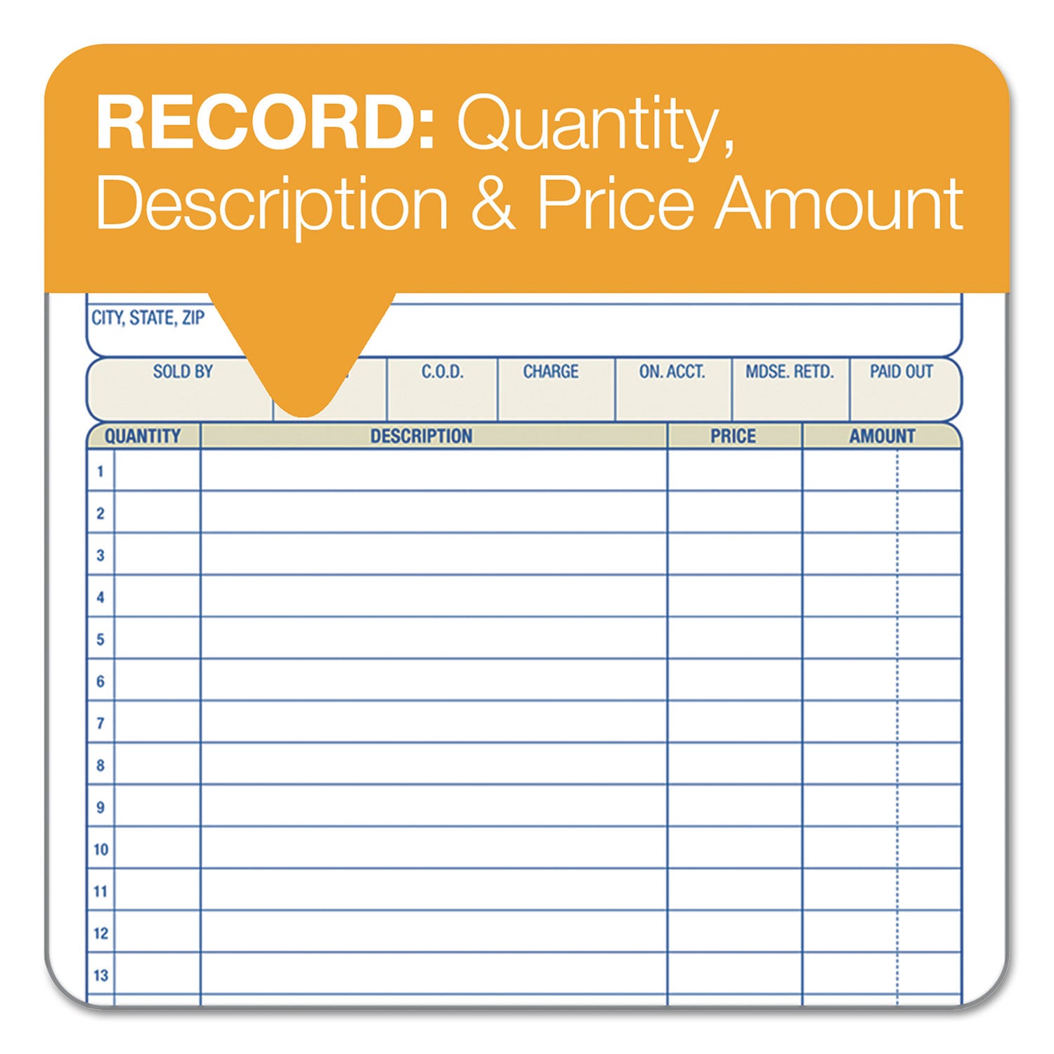 Adams® Multipart Sales Order Pad - 2-Part Carbonless, 18 Lines, 5.56