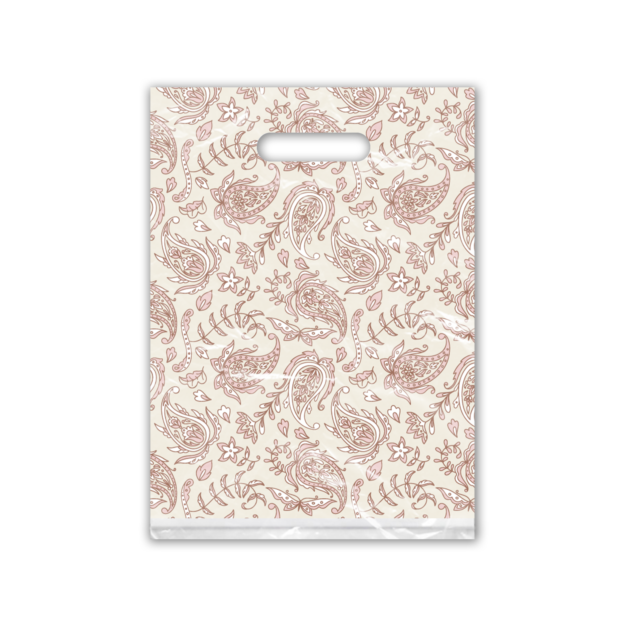 9x12 Pink Paisley Printed Plastic Merchandise Bags - Premium Designer Poly Bags for Boutique, Retail & Gift Packaging