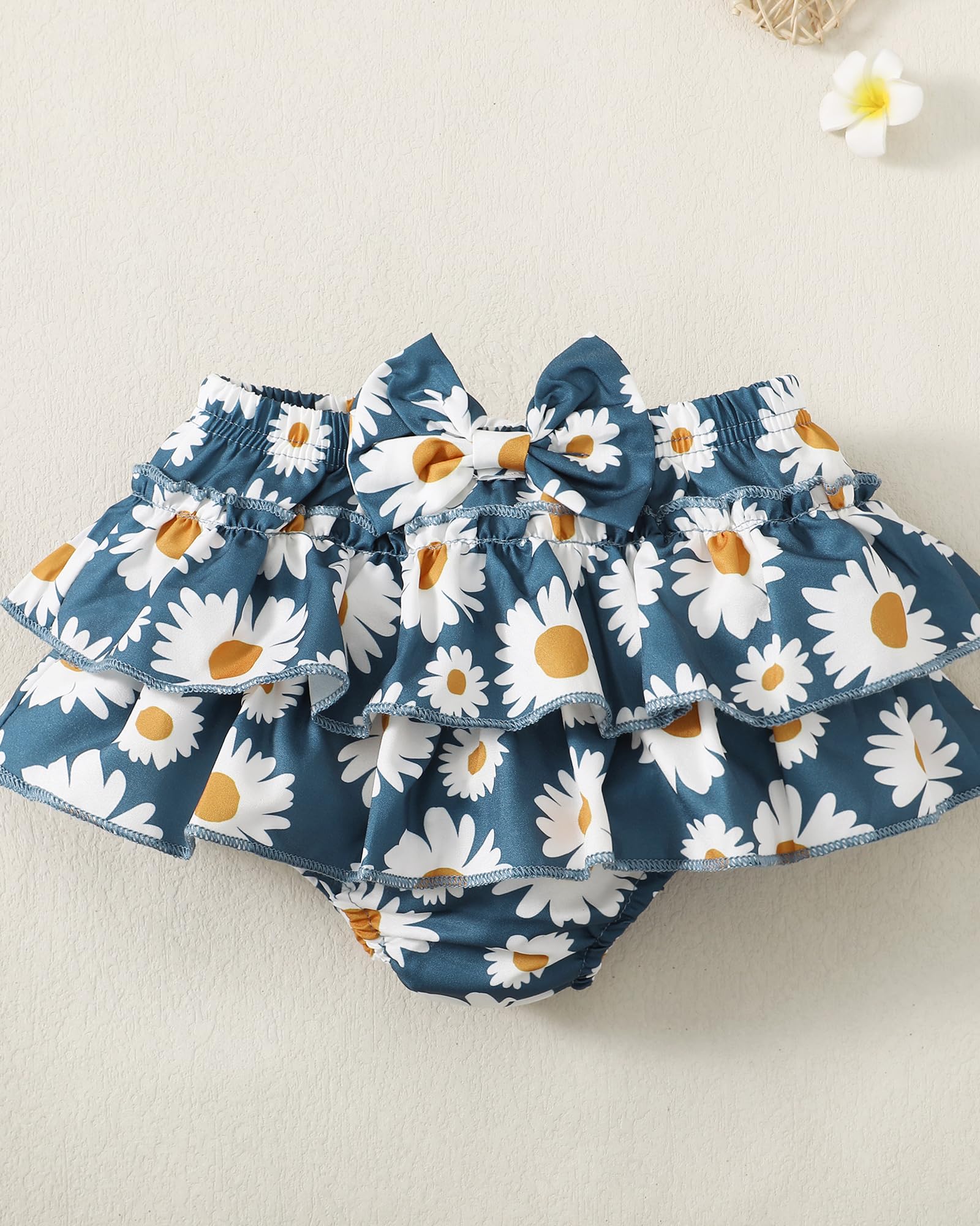 Mioglrie Newborn Baby Girl Outfits - Floral Romper & Shorts Set | Cute Summer Clothes for Infant Girls | Perfect for Playtime, Photos & Special Occasions