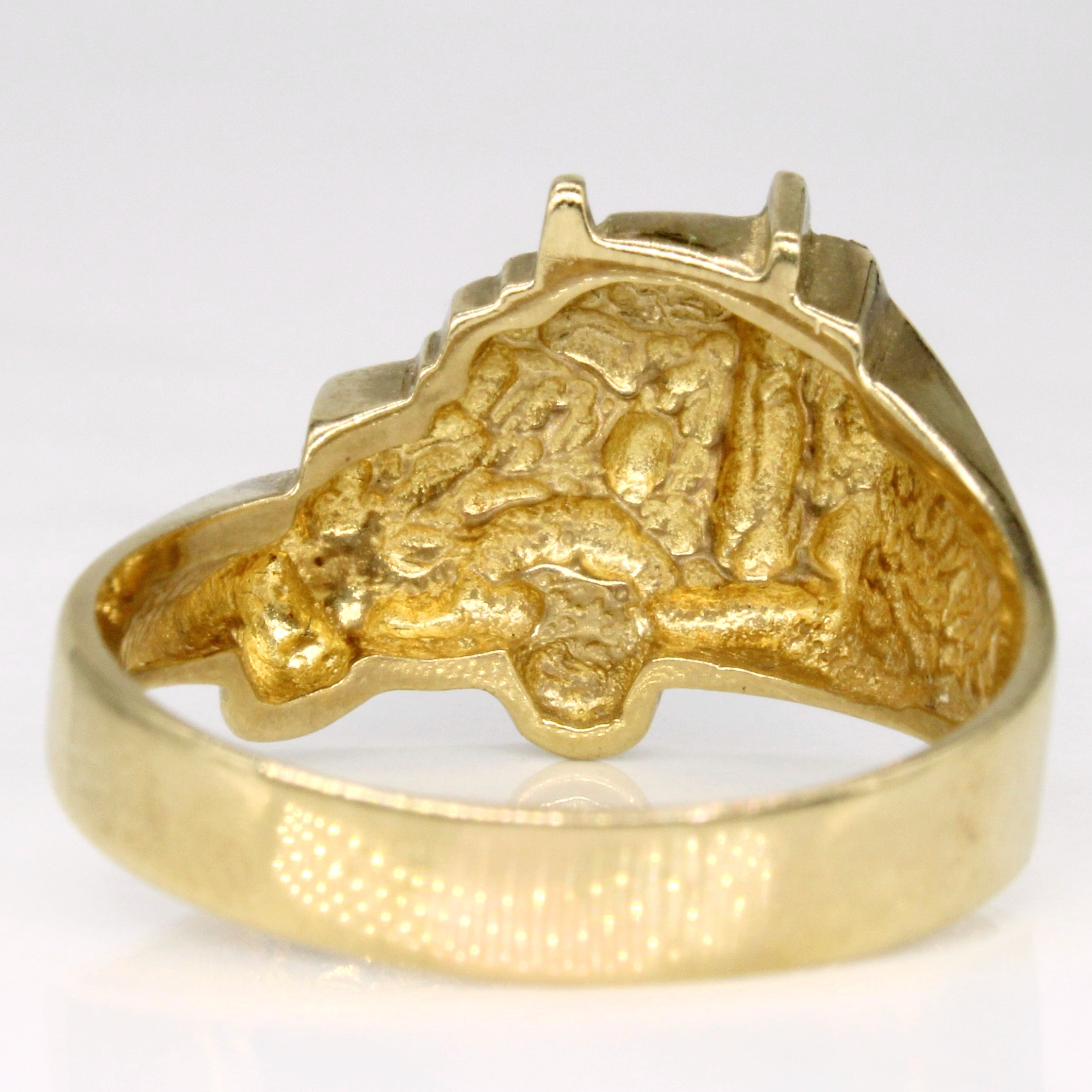 10K Yellow Gold Big Rig Ring for Men - Size 11.25 - Heavy Duty Trucker Jewelry - Perfect for Truck Drivers & Bikers - Durable & Stylish Men's Accessory