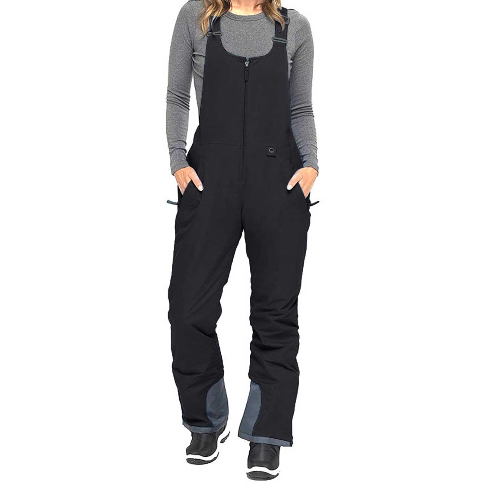 Women's Insulated Waterproof Ski Jumpsuit - Winter Warm Snowboarding Bib Pants with Adjustable Shoulder Straps | Perfect for Skiing, Snowboarding & Outdoor Winter Activities