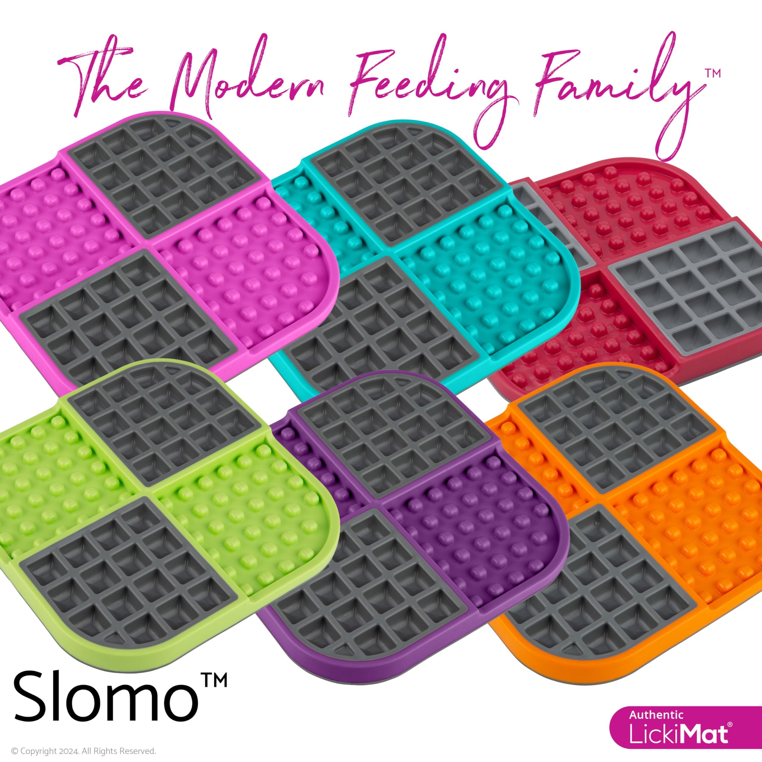 LickiMat Slomo - Slow Feeder Lick Mat for Dogs | Reduces Boredom & Anxiety | Perfect for Food, Treats, Yogurt, Peanut Butter | Fun Alternative to Slow Feed Dog Bowls | Green | Great for Mealtime, Training, and Grooming Sessions