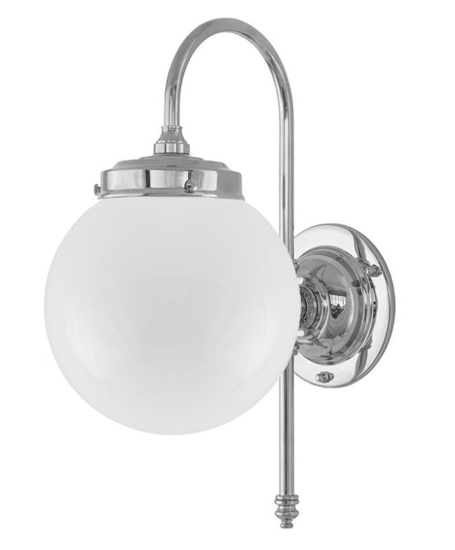 Blomberg 80 Nickel-Plated Opal Glass Bathroom Ceiling Light Fixture - Perfect for Modern Bathroom, Spa, and Powder Room Lighting