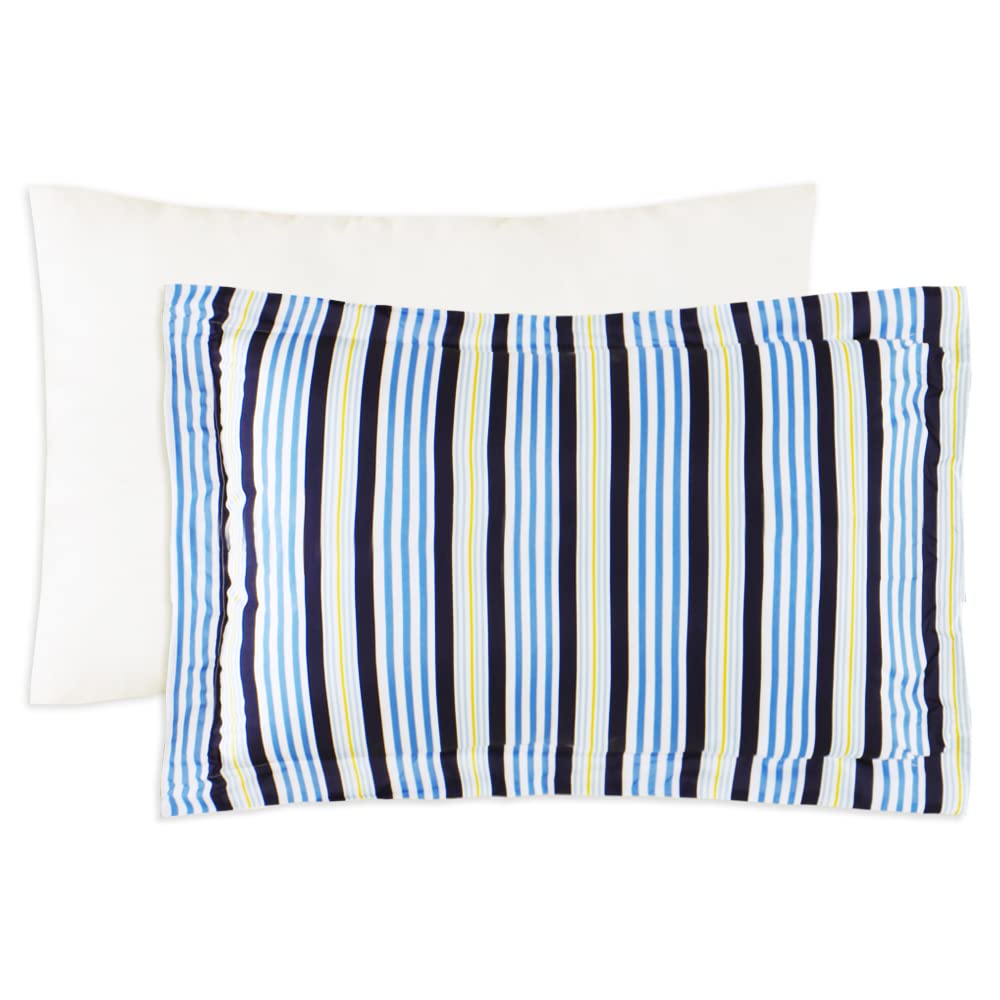 EMME 5-Piece Bed-in-A-Bag Comforter Set - Blue Stripe Brushed Microfiber Bedding with Sheets | Soft Down Alternative Comforter for Twin/Twin XL | Perfect for Kids' Rooms, Guest Bedrooms & Dorm Essentials