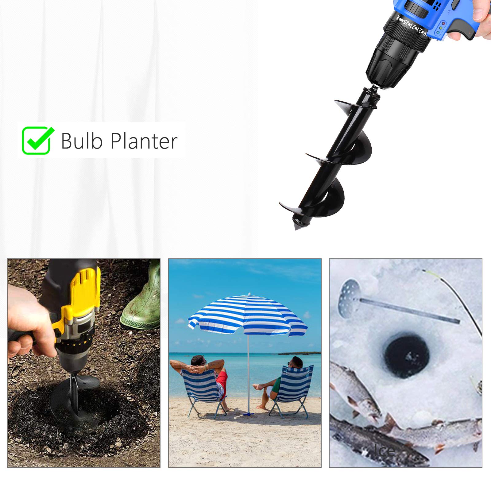 Bulb Planter Drill Bit 3.15x8.66