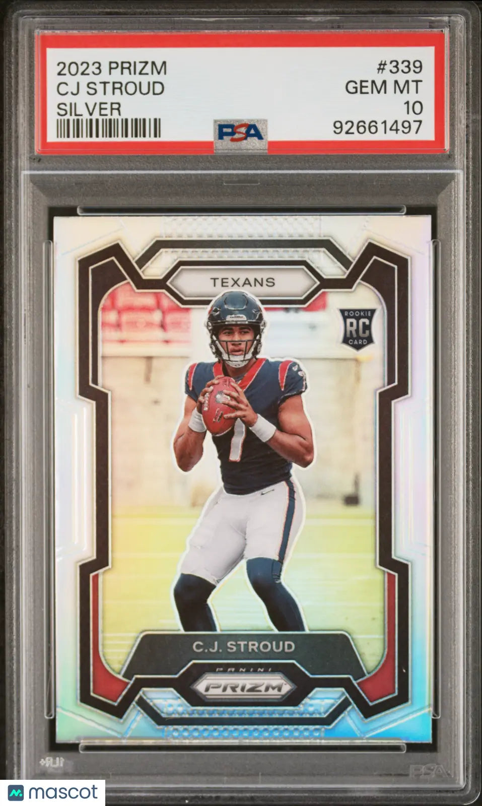 2023 Panini Prizm Football Silver CJ Stroud Rookie Card #339 PSA 10 Gem Mint - Perfect for Collectors, Sports Memorabilia & Investment