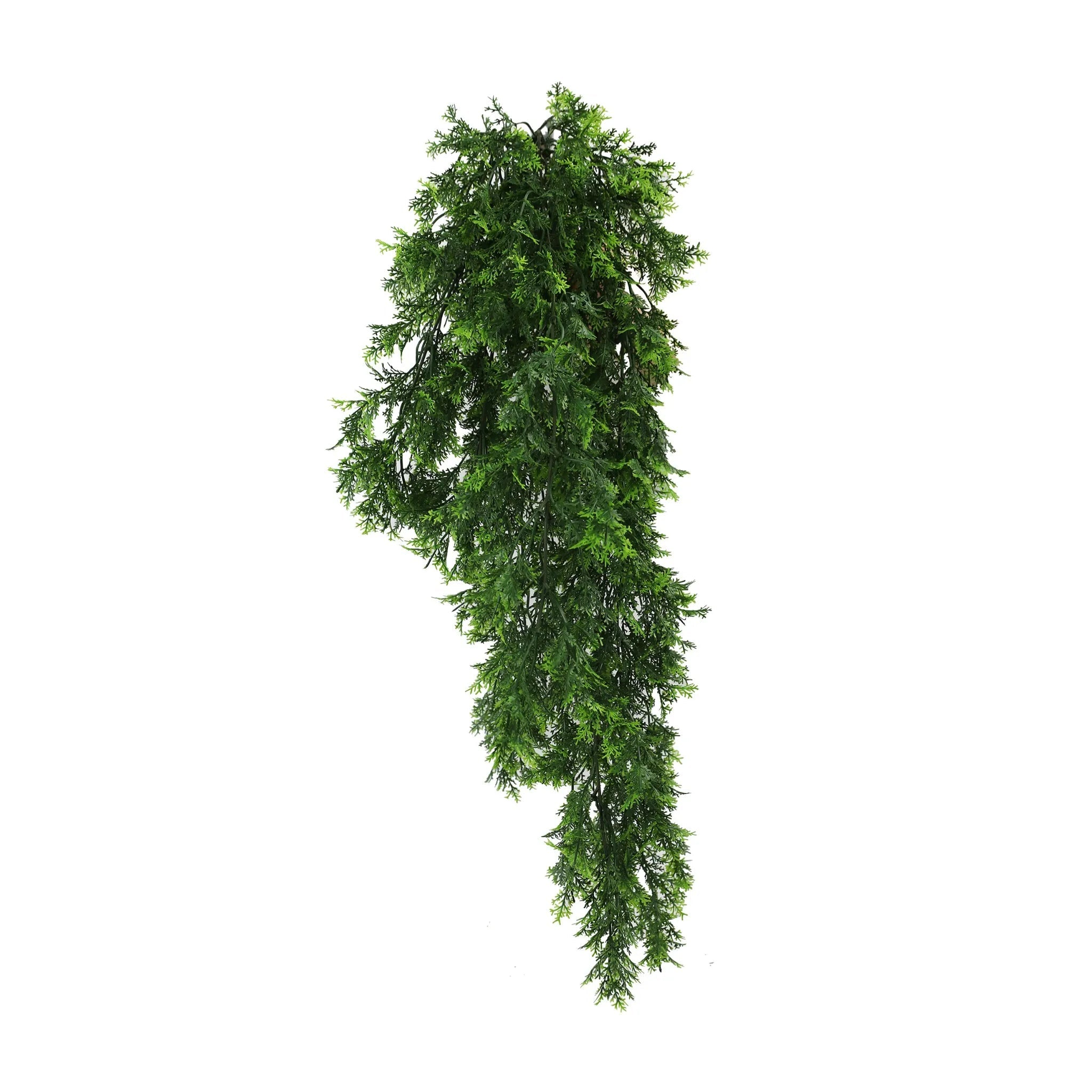 UV & Fire Rated Hanging Mossy Cedar Vine - 22cm x 76cm Artificial Greenery for Home Decor, Wedding Backdrops & Outdoor Landscaping
