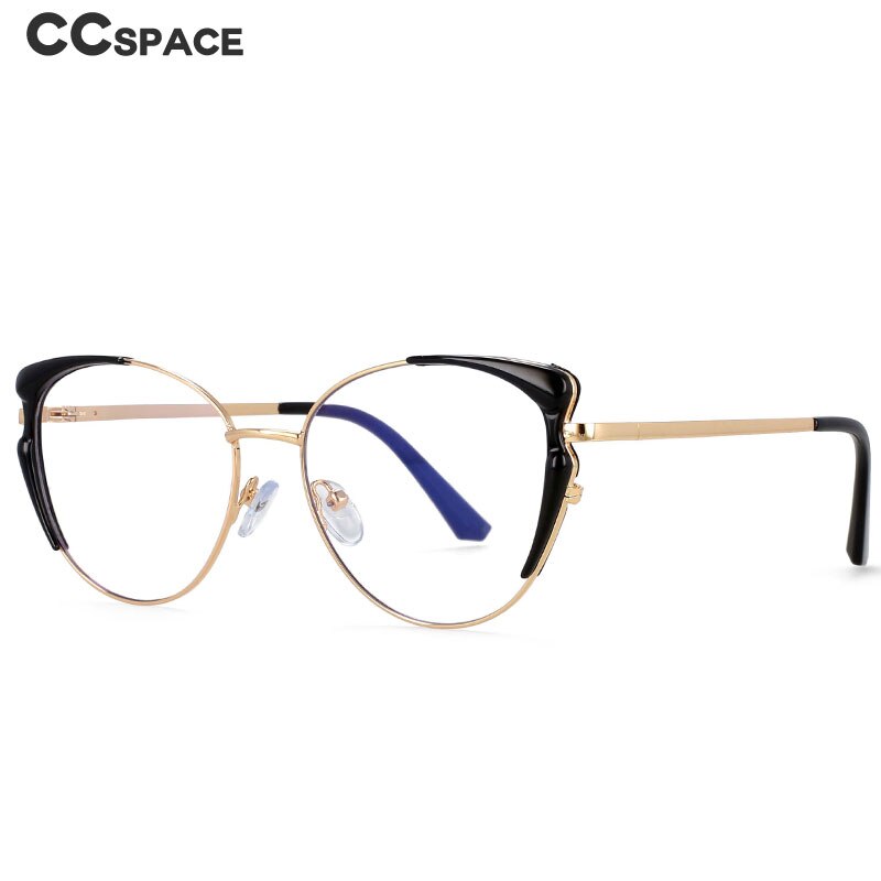 CCspace Women's Square Cat Eye Glasses - Full Rim Lightweight Alloy Frame Eyeglasses (Model 54558) for Work, Reading & Fashion Accessories