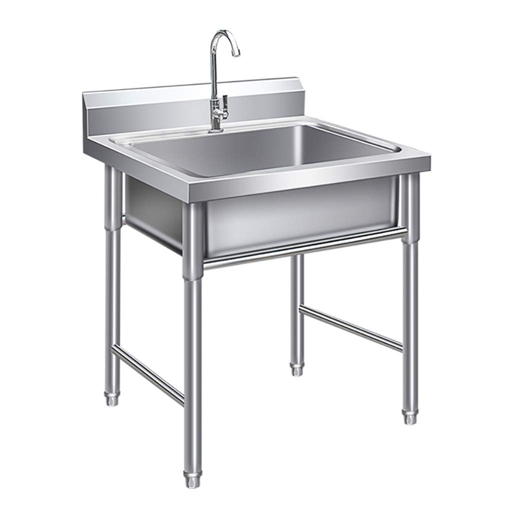 Commercial Grade Stainless Steel Laundry Tub - 50×50×80cm Utility Sink for Kitchen, Garage, Laundry Room & Outdoor Use | Heavy-Duty Culinary & Cleaning Station