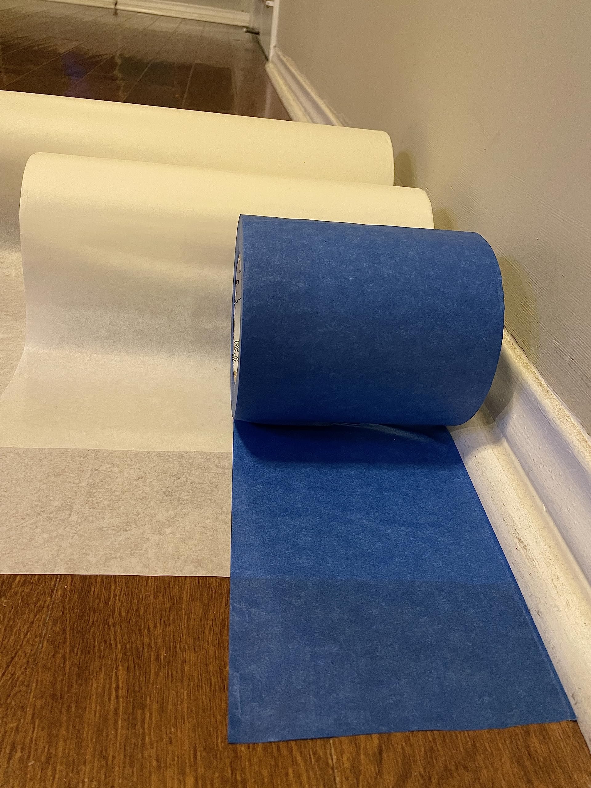 Wide Blue Masking Tape for Painting, 3D Printing & Crafts - 6 Inch x 180 ft (60 Yards) - Non-Slip Paint Protection, Removable Adhesive, Over Spray Drip Guard - Perfect for Home DIY, Wall Painting, Printer Bed Adhesion & Automotive Projects