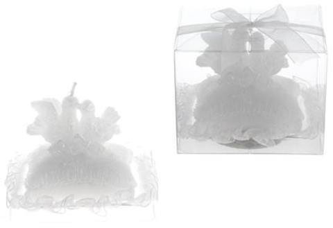 48-Pack White Wedding Pillow Candles with Two Doves Design in Clear Gift Boxes - Perfect for Wedding Decorations, Bridal Showers & Anniversary Celebrations