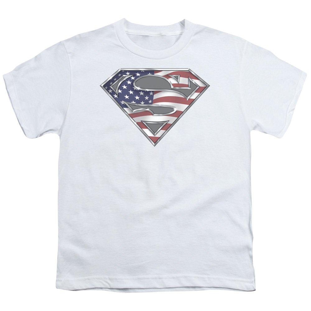 Superman All American Shield Unisex Youth T-Shirt | Superhero Graphic Tee for Kids & Teens | Perfect for Comic Con, School & Casual Wear