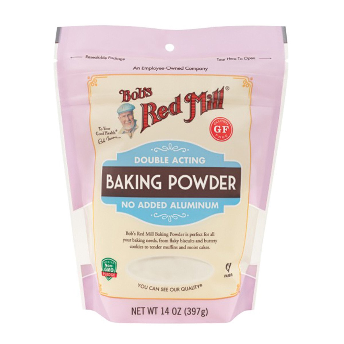 Bob's Red Mill Baking Powder - Aluminum-Free, Double Acting, 16 oz Resealable Pouch - Perfect for Baking Cakes, Cookies & Breads | Gluten-Free & Non-GMO