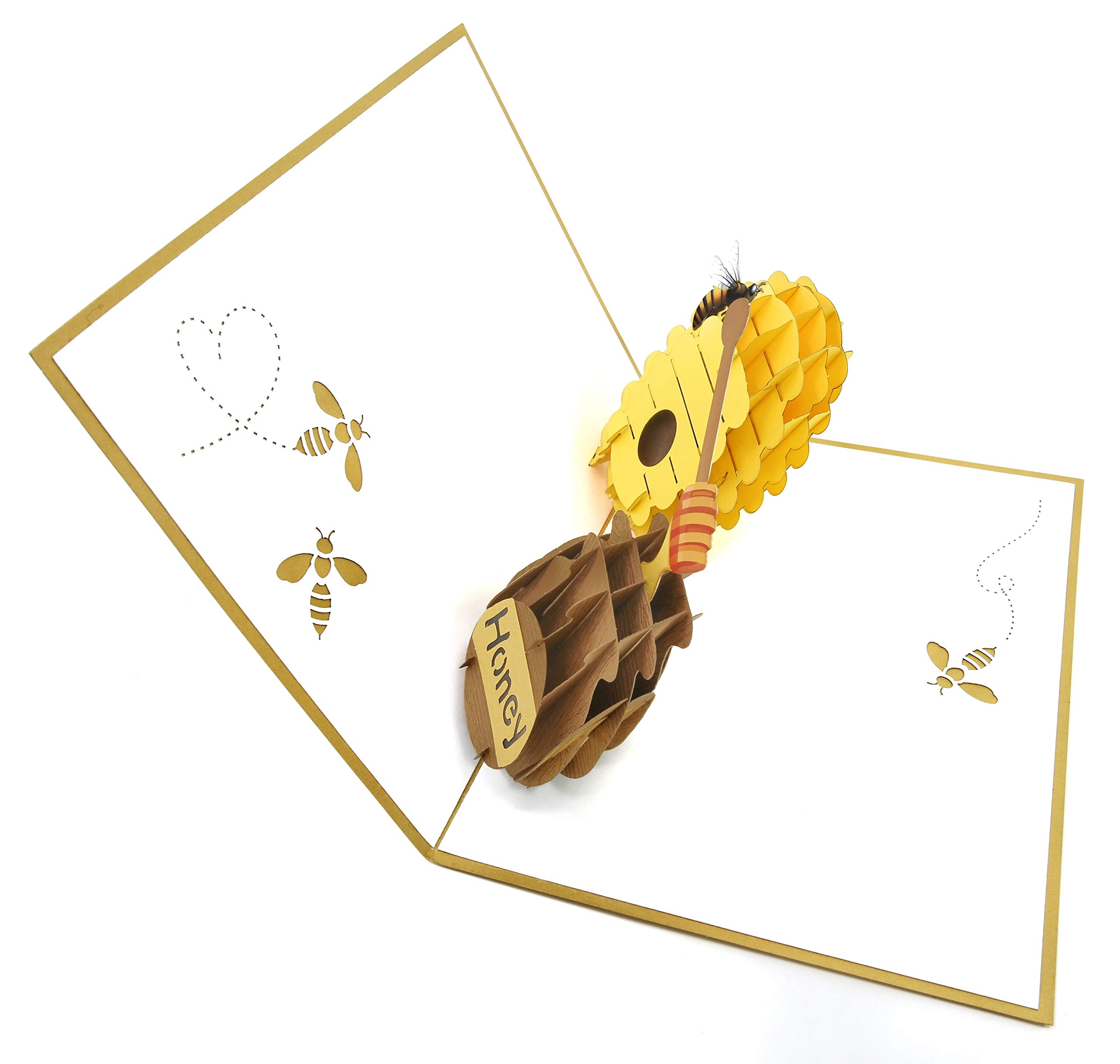 PopLife® Beehive and Honeypot 3D Pop-Up Greeting Card - Perfect for Mother's Day, Anniversary, Birthday Gifts | Thoughtful Present for Wife, Husband, Daughter, Son & Grandkids | Ideal for Romantic Surprises & Family Celebrations