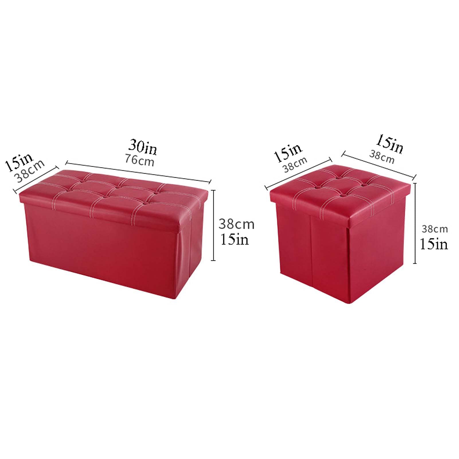 Multi-Purpose Ottoman with Storage - Rectangle Footstool for Living Room, Under Desk, Vanity Makeup Stool - Adjustable & Foldable Foot Rest for Blankets, Shoes, Toys Storage - Perfect for Home Office, Bedroom & Lounge Areas