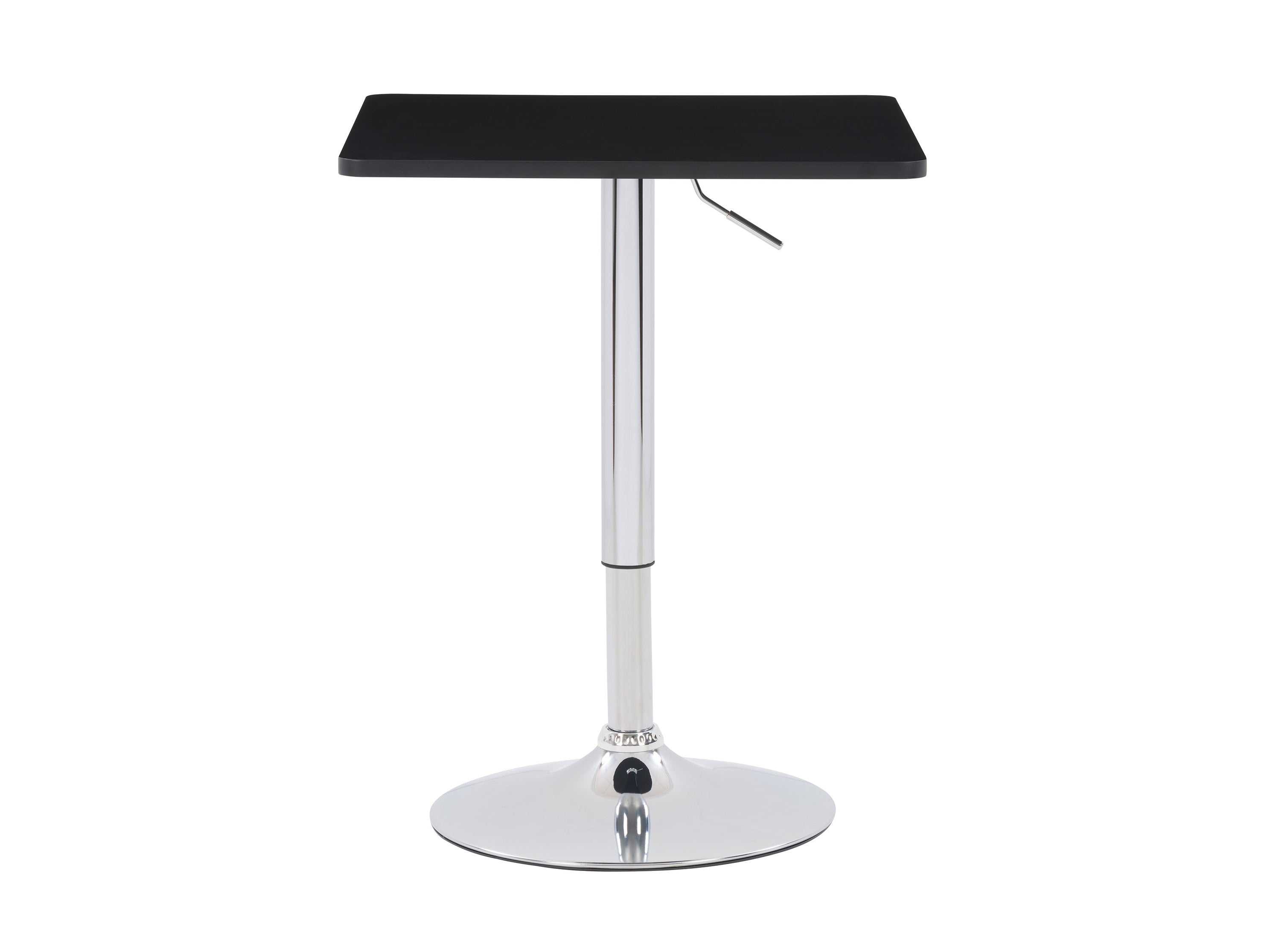 Black Adjustable Height Square Bar Table - 24