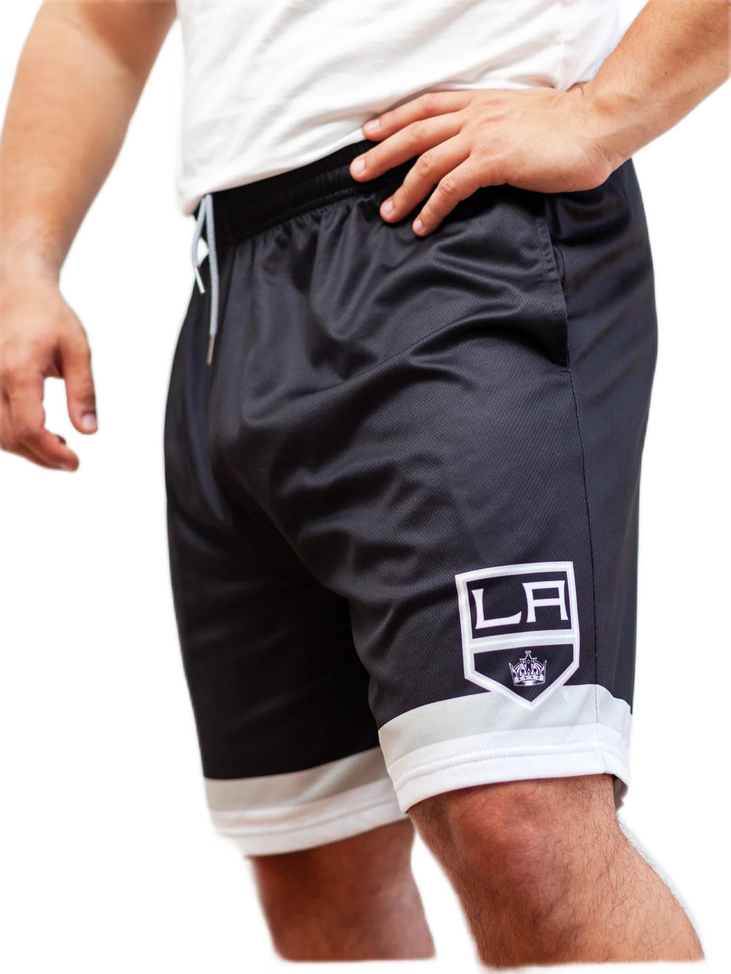 Los Angeles Kings Official NHL Hockey Shorts - Breathable Mesh for Men & Women - Perfect for Games, Training & Casual Wear