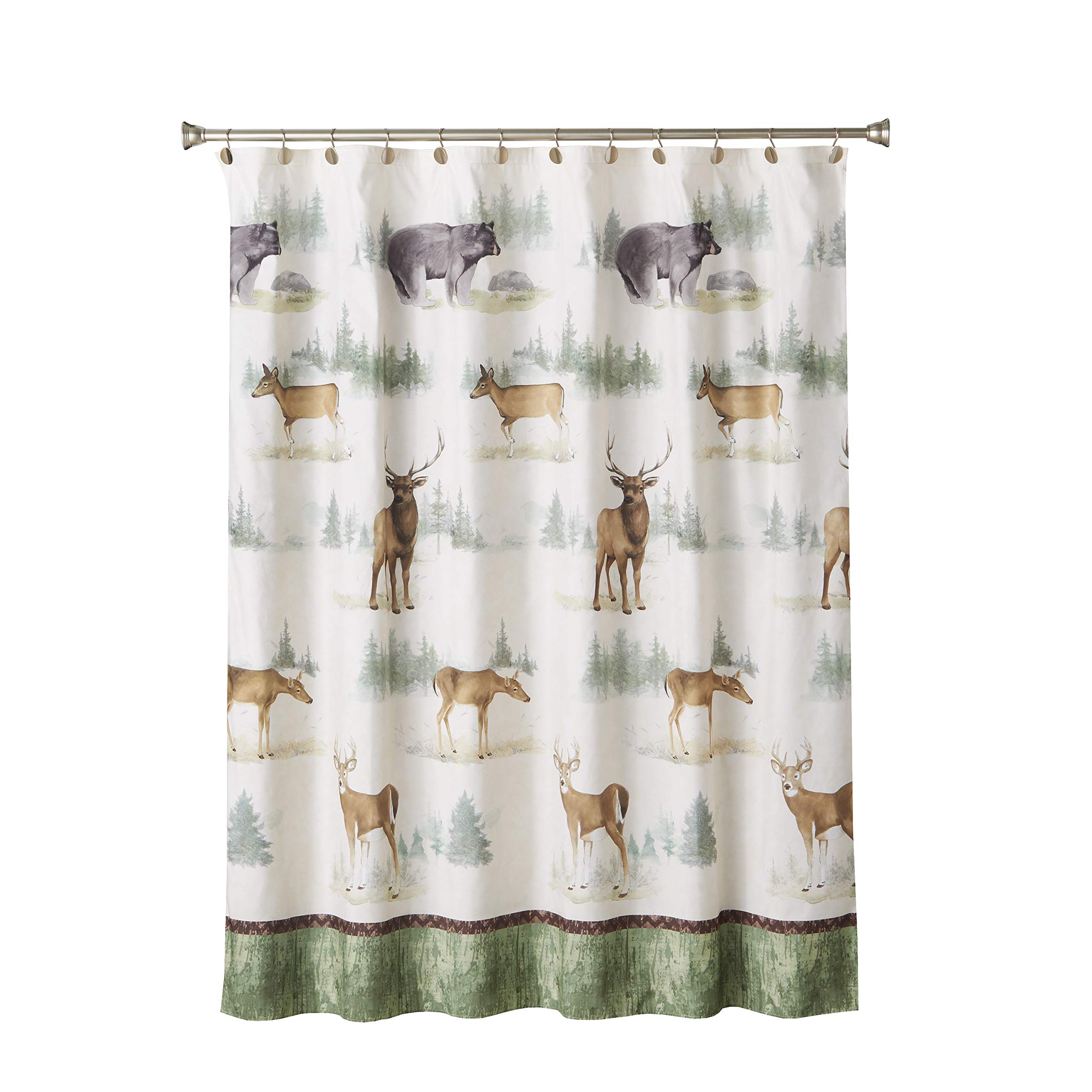 SKL Home Yellowstone National Park Themed Shower Curtain - Colorful Western Range Design for Bathroom Decor | Perfect for Cowboy, Ranch & Outdoor Enthusiast Homes