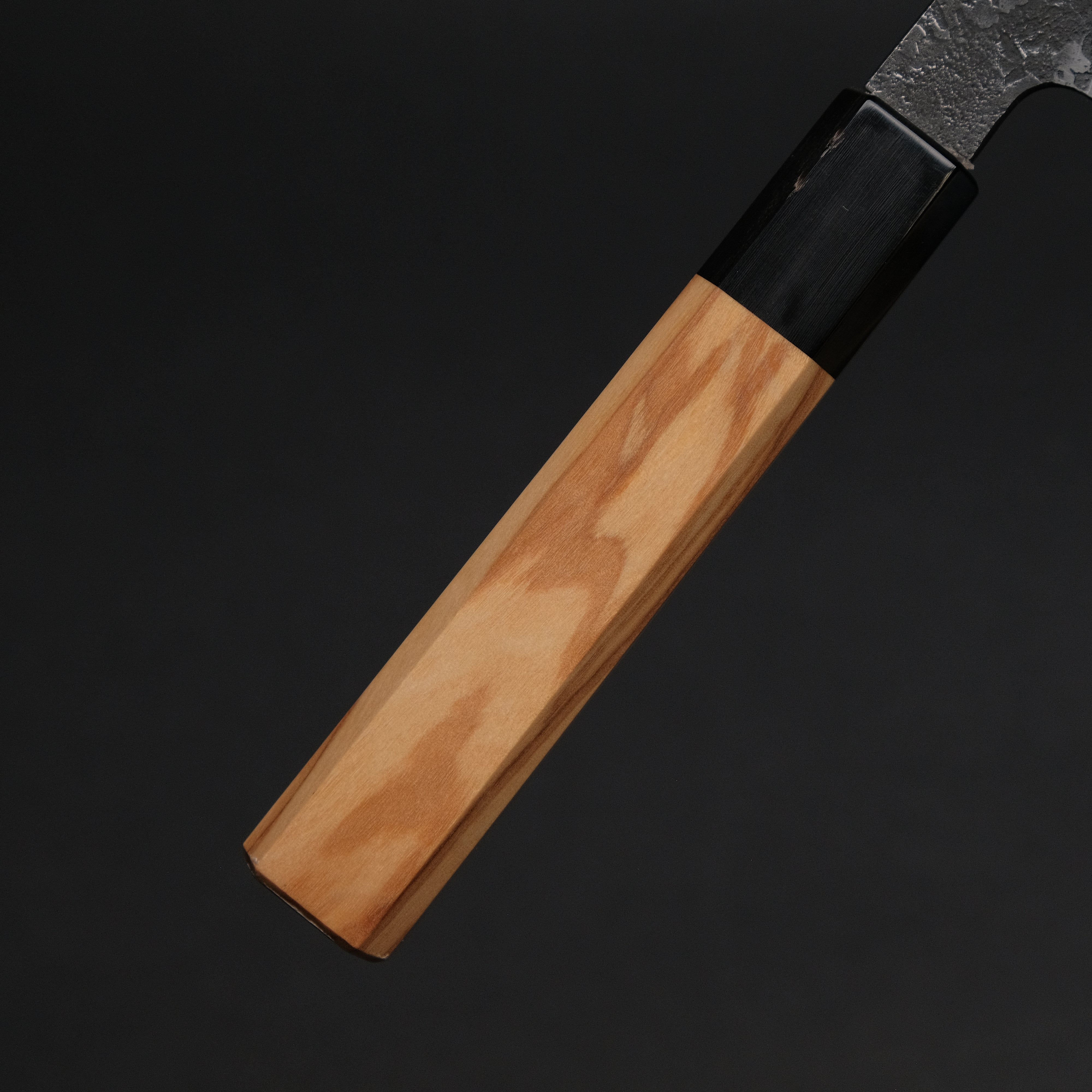 Ajikataya White #2 Nashiji Damascus Petty Knife 85mm - Olive Wood & Buffalo Horn Handle - Perfect for Slicing, Peeling & Precision Kitchen Tasks