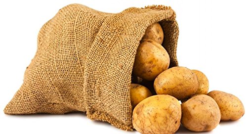 100lb. Burlap Potato Bags - Natural Jute Gunny Sacks (100 Pack) - Bulk Storage for Potatoes, Onions, Coffee Beans & Farm Produce - Perfect for Harvesting, Shipping & Farmers Markets