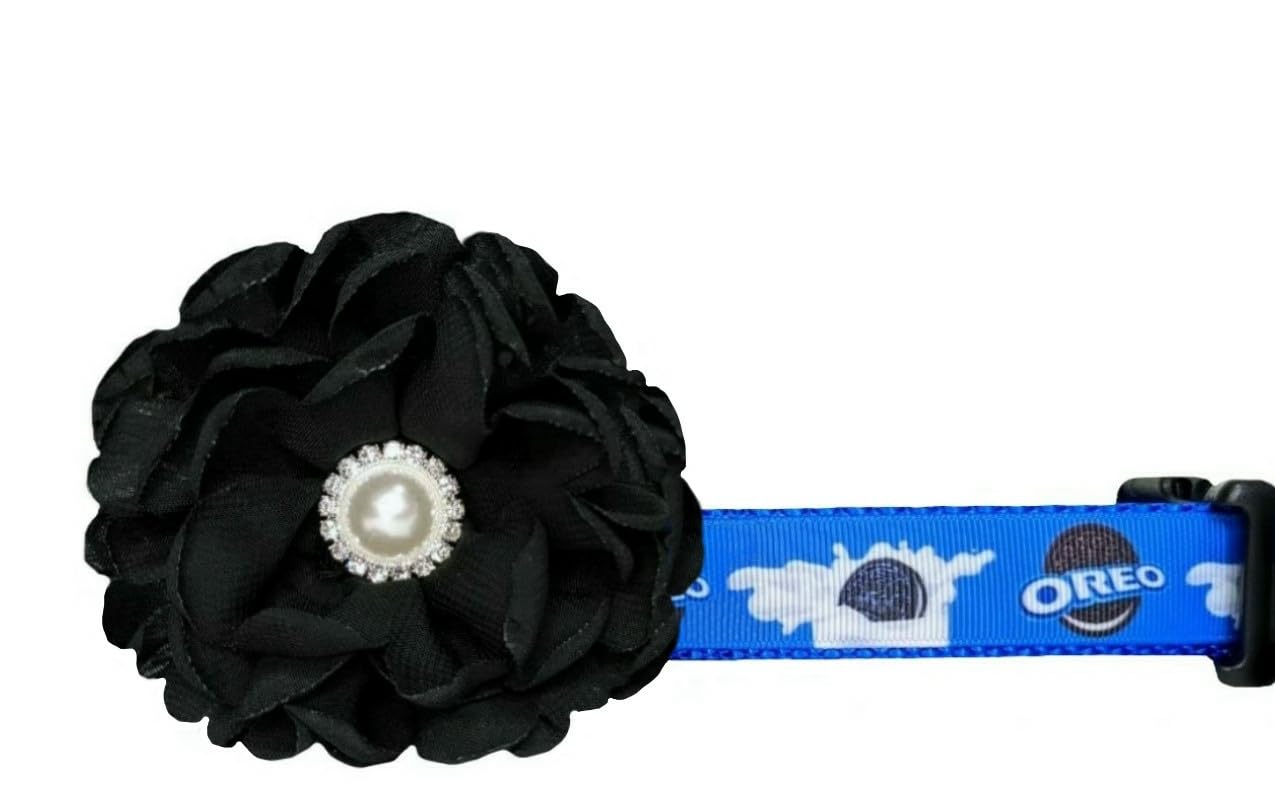 **Oreo Cookie Themed Dog Collar - Adjustable Pet Collar for Small & Medium Dogs - Perfect for Costume Parties & Photo Shoots**