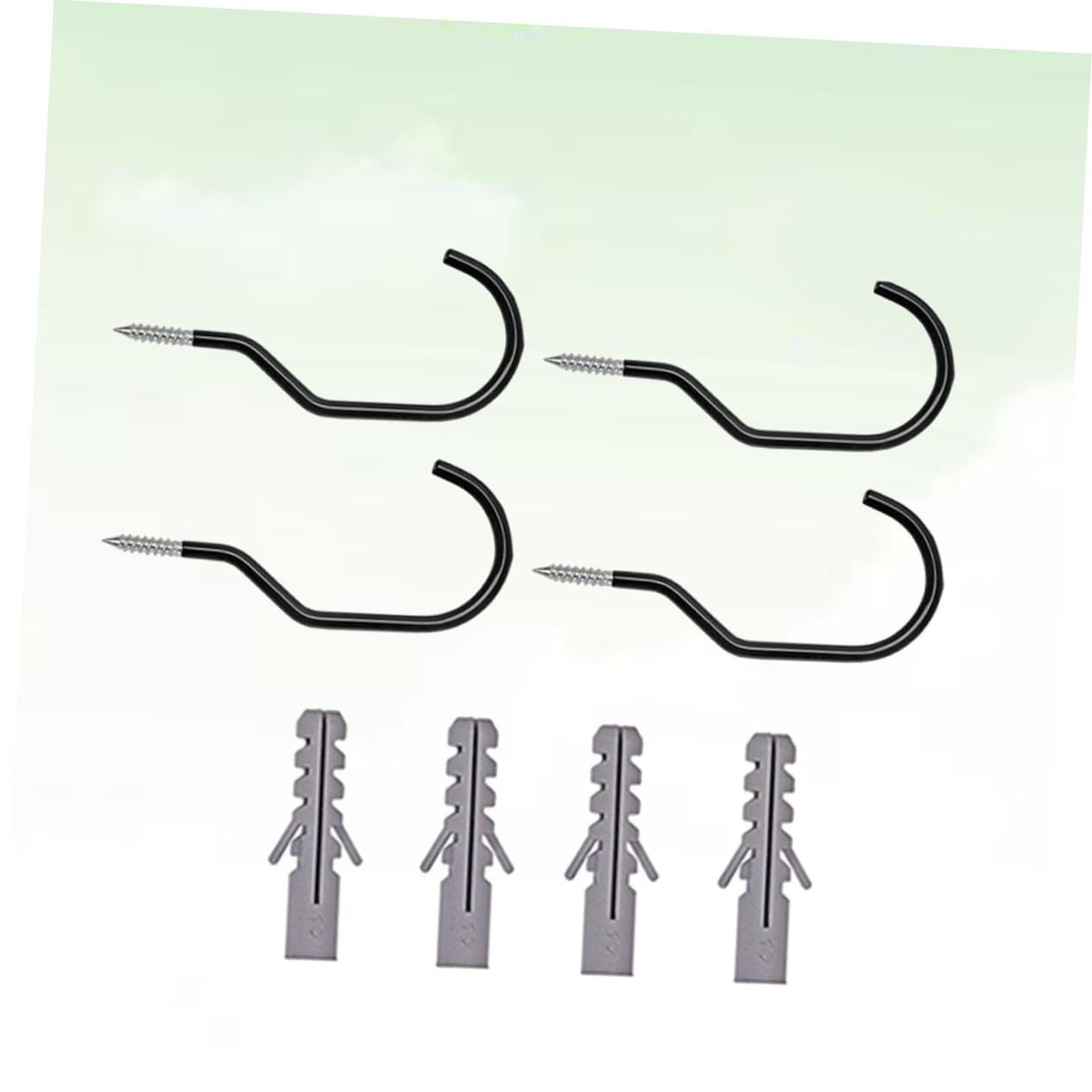 GANAZONO 24 Pack Heavy Duty Bike Hooks - Ceiling & Wall Storage Hooks for Bikes, Gear & Sports Equipment - Space Saving Garage, Basement & Shed Organization Solution