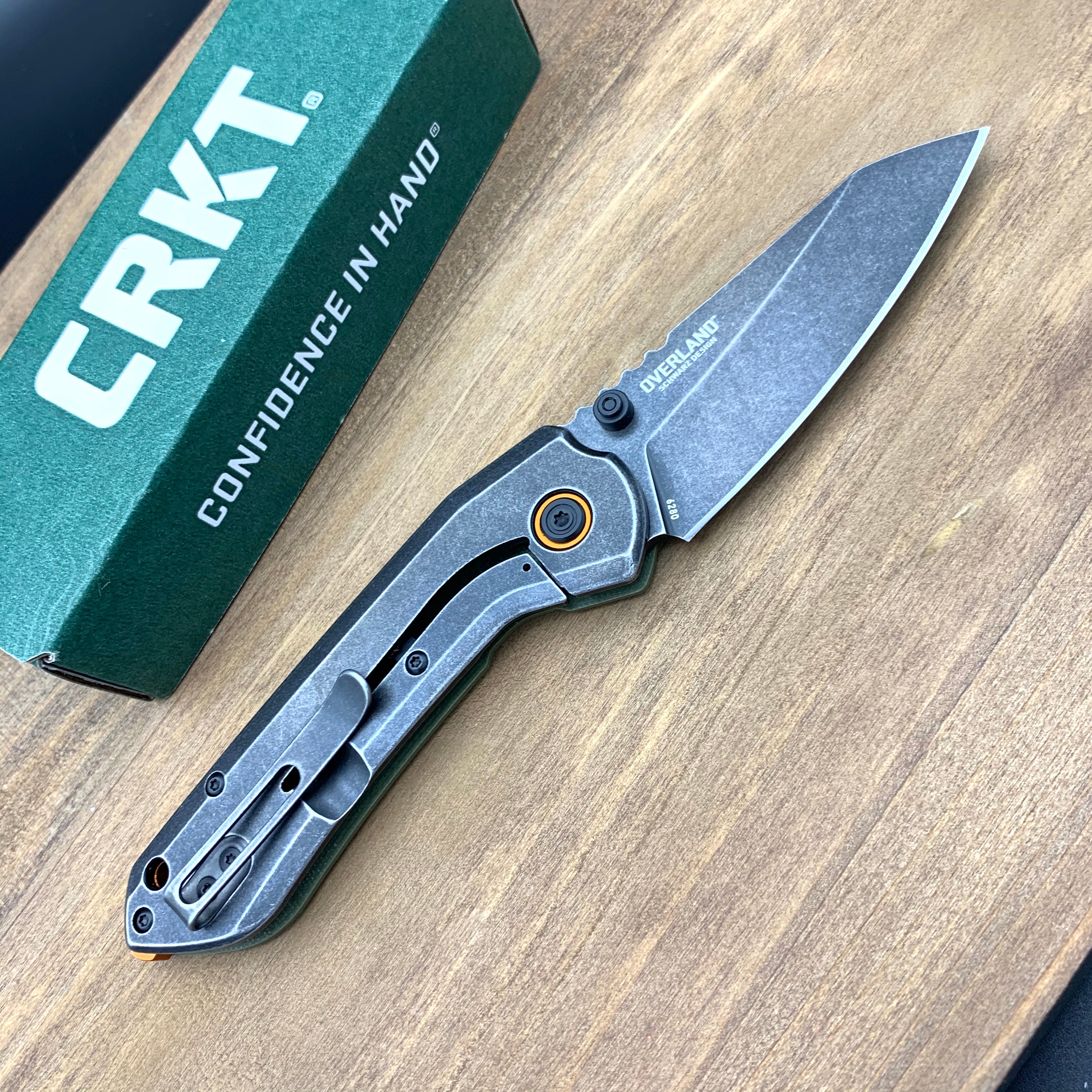 CRKT 6280 Overland Green G10 Frame Lock Folding Knife - EDC Pocket Knife for Outdoor Camping, Hiking & Survival Gear