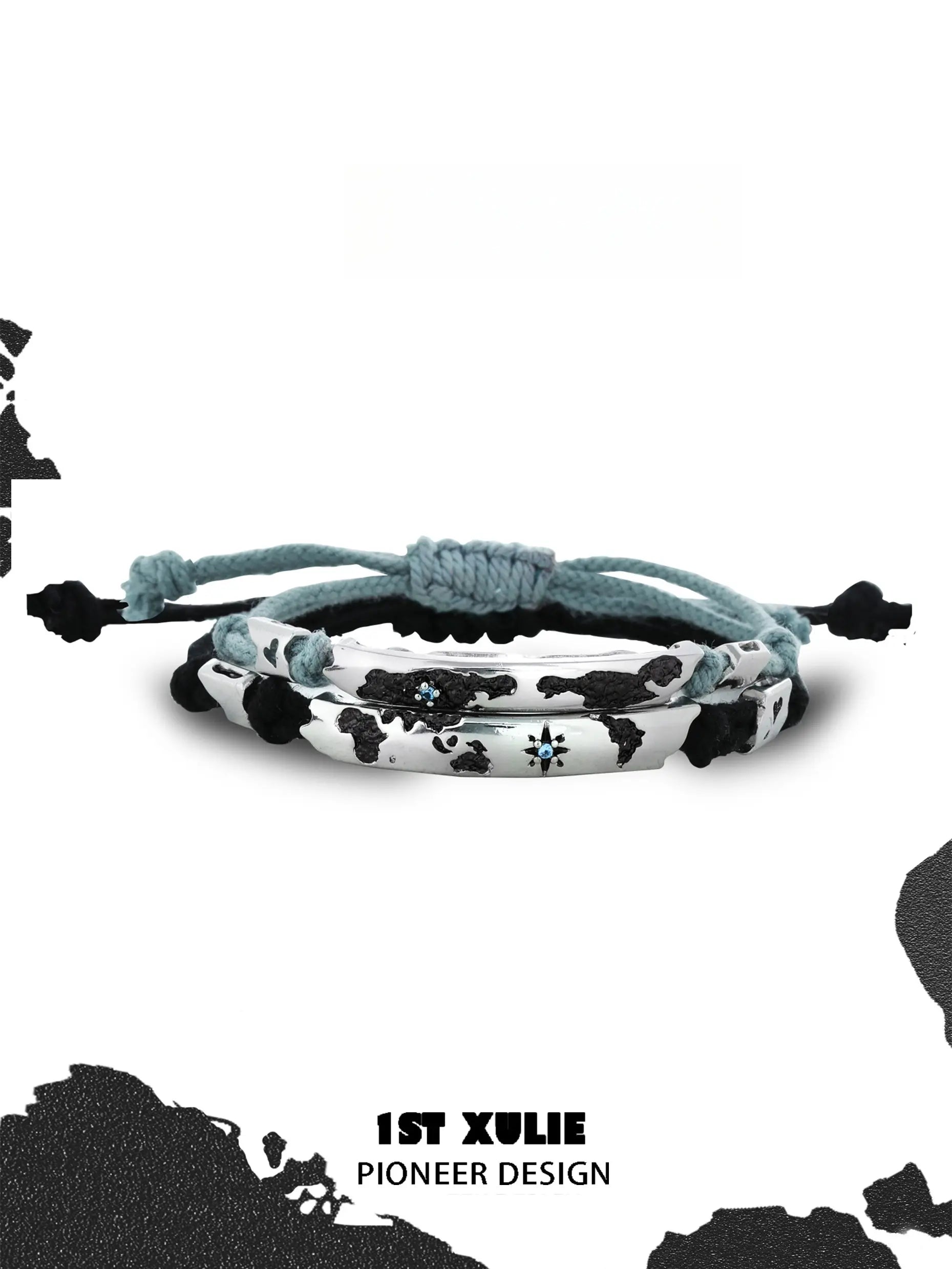 Mini World 925 Sterling Silver World Map Lanyard Bracelet™ - Adjustable Travel Jewelry for Women & Men - Perfect for Travel Lovers, Geography Enthusiasts & Gift Giving