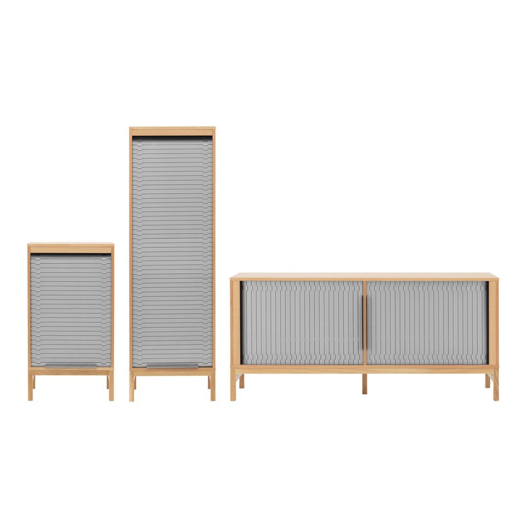 Modern Jalousie Sideboard Buffet Cabinet - Stylish Storage for Dining Room, Living Room & Entryway - Perfect for Organizing Dishes, Linens & Home Decor