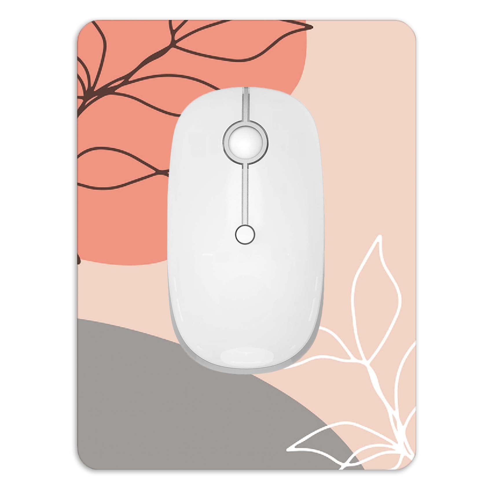 6x8 Inches Mini Mouse Pad - Portable Small Mouse Pad with Non-Slip Rubber Base, Cute Square Waterproof Mousepad for Wireless Mouse, Laptop, Travel, Home & Office Use (Modern Leaves Design) - Perfect for Gaming, Workstations, and Compact Desks