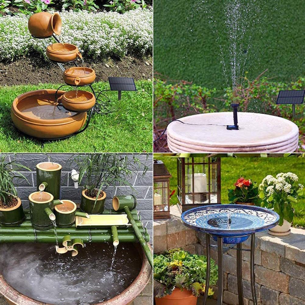 Solar Water Pump for Bird Bath, Garden, Patio, Pool - Outdoor Fountain Pump with Solar Panel - Perfect for Decorative Water Features and Small Ponds