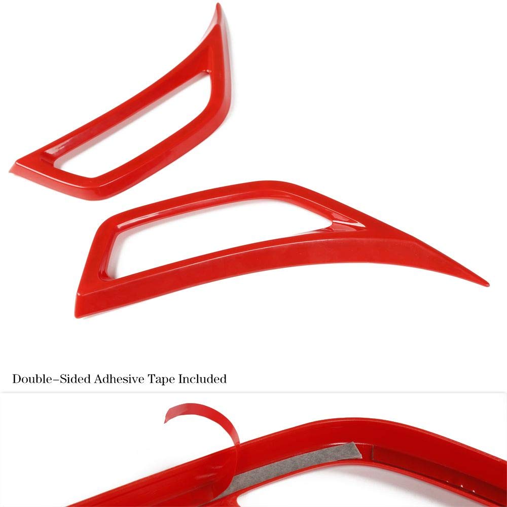 JeCar Fender Air Vent Trim - Exterior Accessories for Jeep Wrangler 2018-2023 JL/JLU & Gladiator JT - Red - Upgrade Your Off-Road Vehicle Style for Trail Adventures & Urban Driving