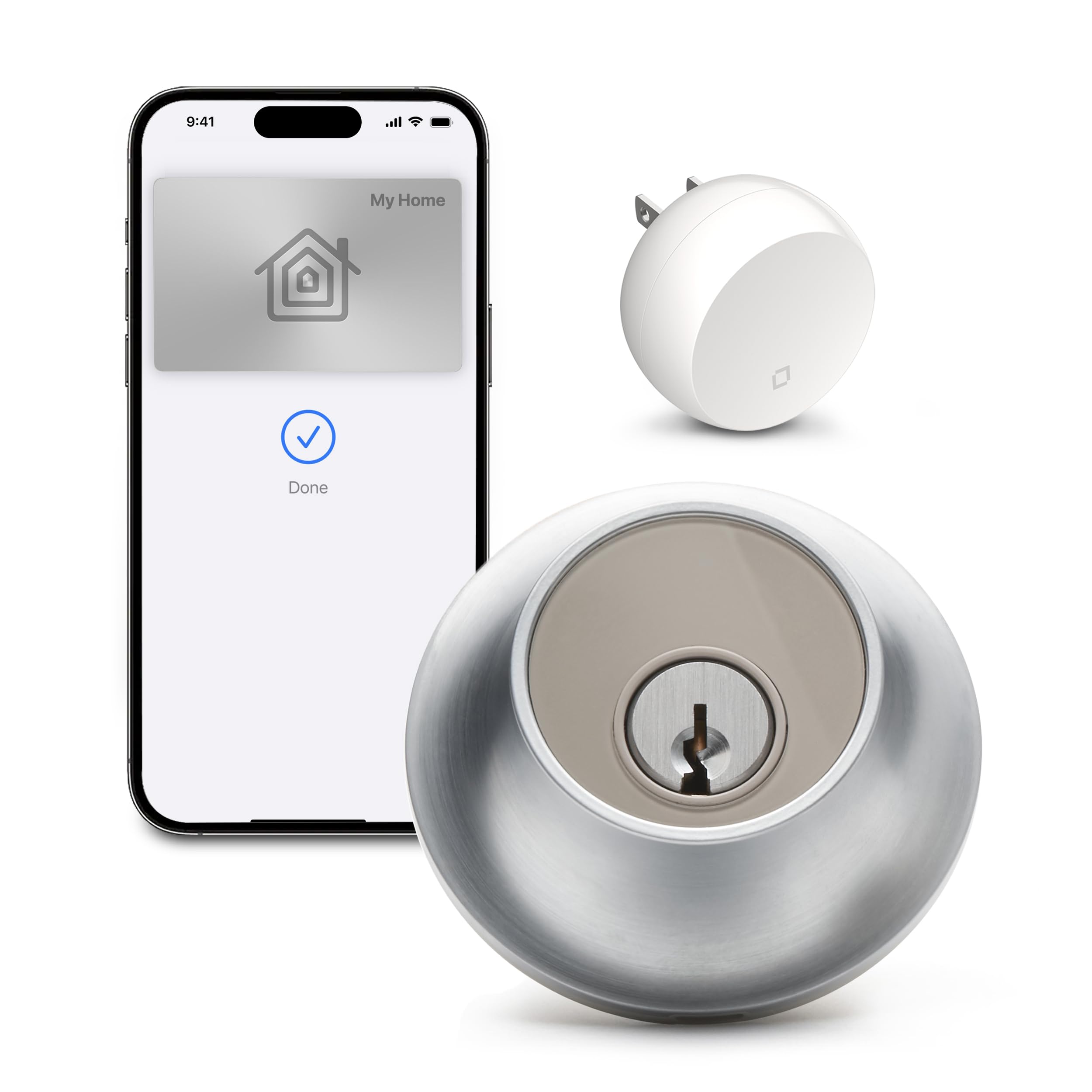 Level Lock+ WiFi Deadbolt Smart Lock - World's Smallest Smart Lock with Apple Home Key - Remote Access via iOS/Android App - Compatible with Apple Home, Alexa & Google Home (Satin Chrome) - Perfect for Smart Homes, Vacation Rentals & Airbnb Properties