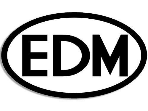 3x5 Inch Euro Oval EDM Bumper Sticker - Waterproof Vinyl Decal for Cars, DJs, Music Clubs - Perfect for Car Bumpers, Laptops, and Music Events
