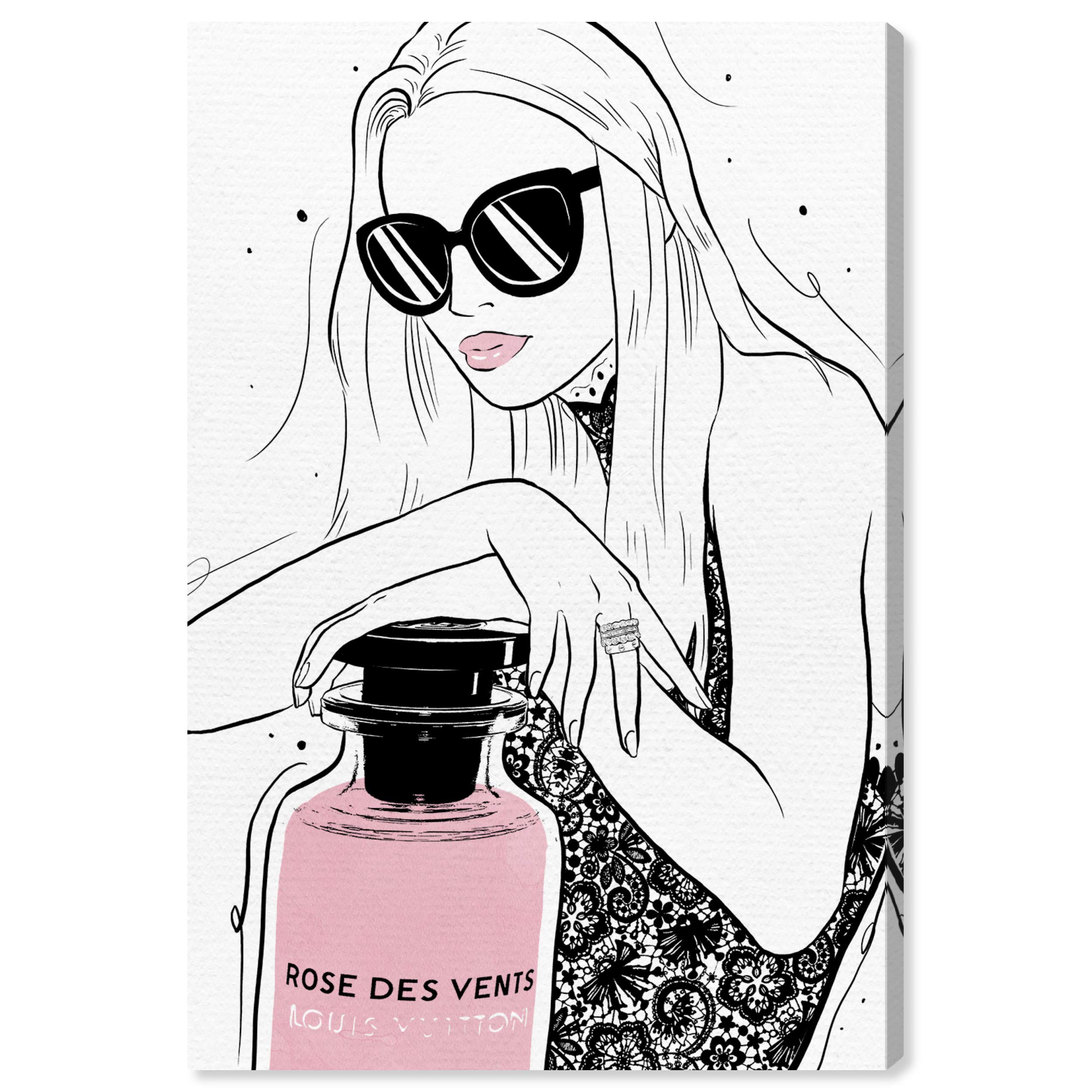 French Perfume Girl Classic Wall Art Canvas Print - 20