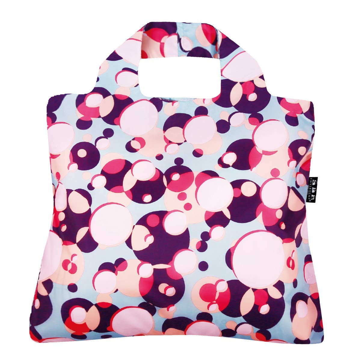 Envirosax Reusable Grocery Bags - Set of 5 Eco-Friendly Palm Springs Design Foldable Polyester Shopping Totes, Washable & Durable for Groceries, Beach, Travel & Daily Errands