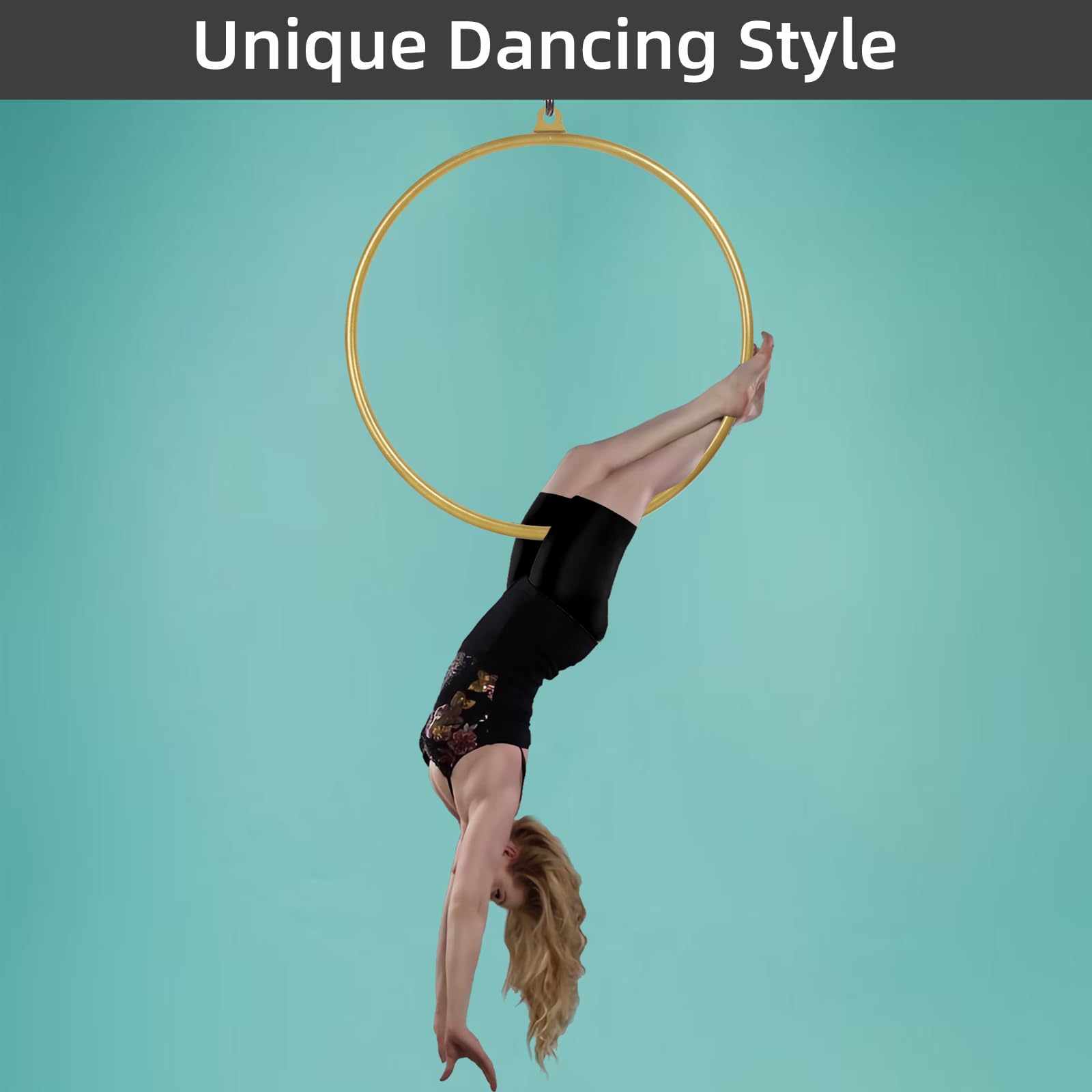 Professional Aerial Hoop Set - PRIOR FITNESS Aerial Lyra Hoop with Complete Rigging Hardware Kit | Acrobatics Equipment & Yoga Dance Sling Kit for Home Gym, Circus Training & Aerial Fitness Workouts