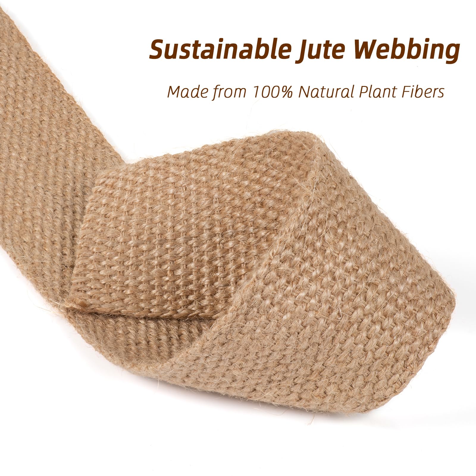 20 Yards 2 Inch Natural Jute Webbing for Chair Seat & Upholstery - Heavy Duty Burlap Fabric for DIY Crafts, Furniture Repair & Home Decor Projects - Perfect for Chair Seats, Sofas, Bags & Creative Crafting