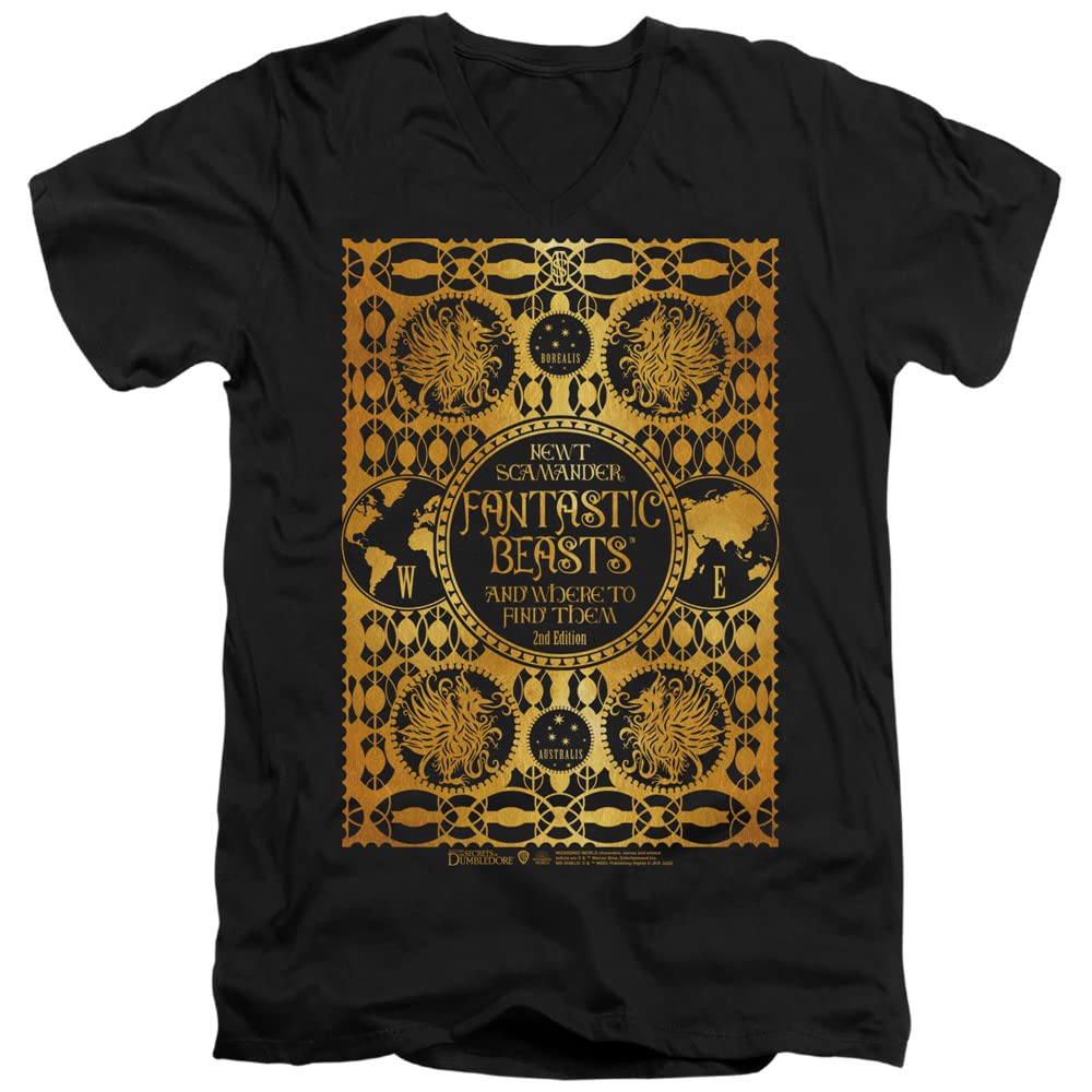 Fantastic Beasts The Secrets of Dumbledore Unisex V-Neck T-Shirt - Official Movie Merchandise for Adults - Perfect for Cosplay, Movie Nights & Harry Potter Fan Gifts