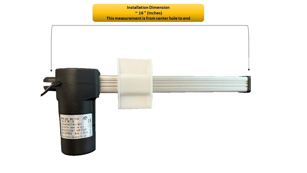 Mulin ML8-206A Power Recliner Motor Replacement with Cord - Linear Actuator for Sofa, Lift Chair, Couch, Massage Seat & Bed - Perfect for Home Theater, Living Room & Elderly Comfort (12V DC)