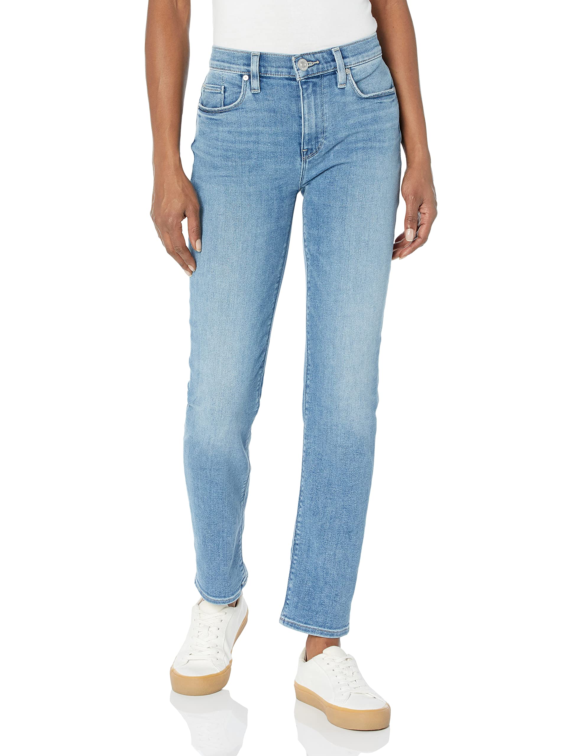 HUDSON Jeans Women's Nico Mid Rise Straight Ankle Jean - Slim Fit Denim Pants for Casual Wear & Everyday Outfits