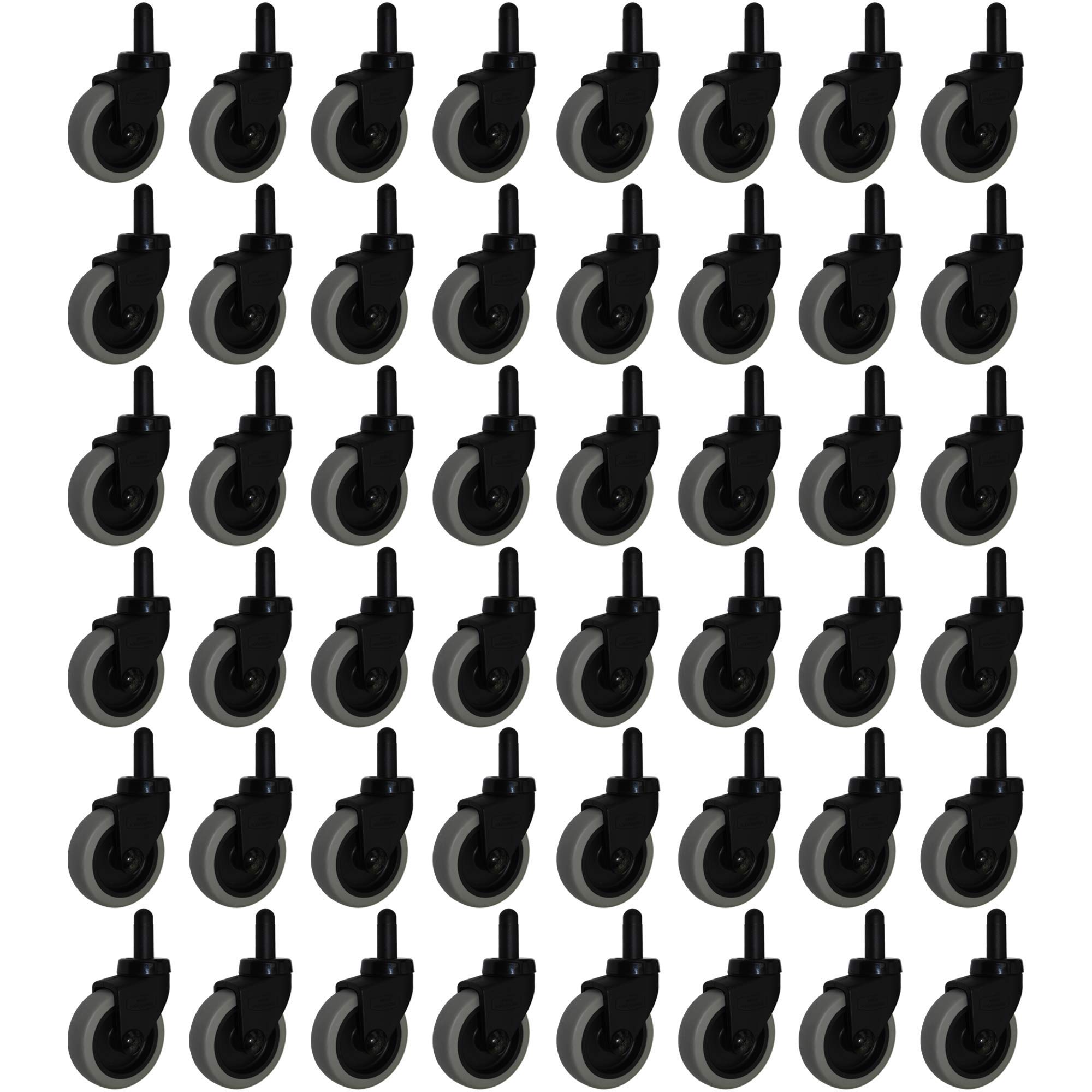 Rubbermaid Mop Bucket Replacement Casters - 48-Pack Compatible with Models 7570-L2, 7571, 7580, 7581 & Wavebrake - Durable Floor-Safe Wheels for Easy Mobility in Commercial & Home Cleaning