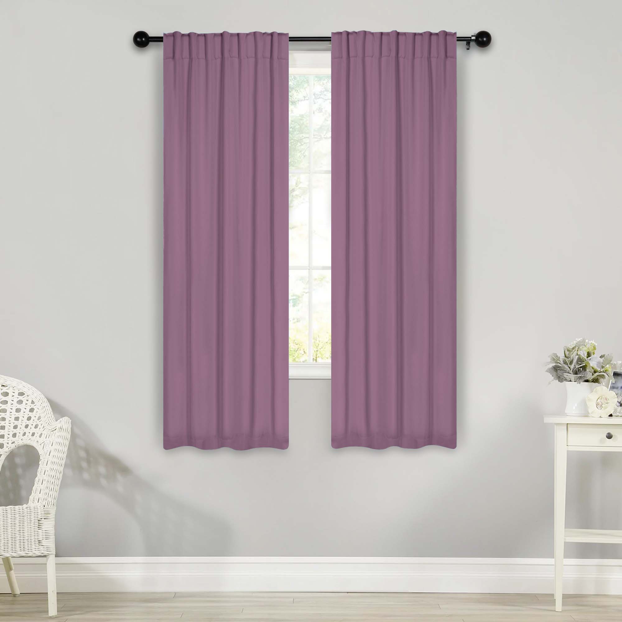 Blackout Curtains for Bedroom - Solid Room Darkening Thermal Insulated Drapes, Set of 2 Panels - Perfect for Nursery, Home Theater & Light Sleepers
