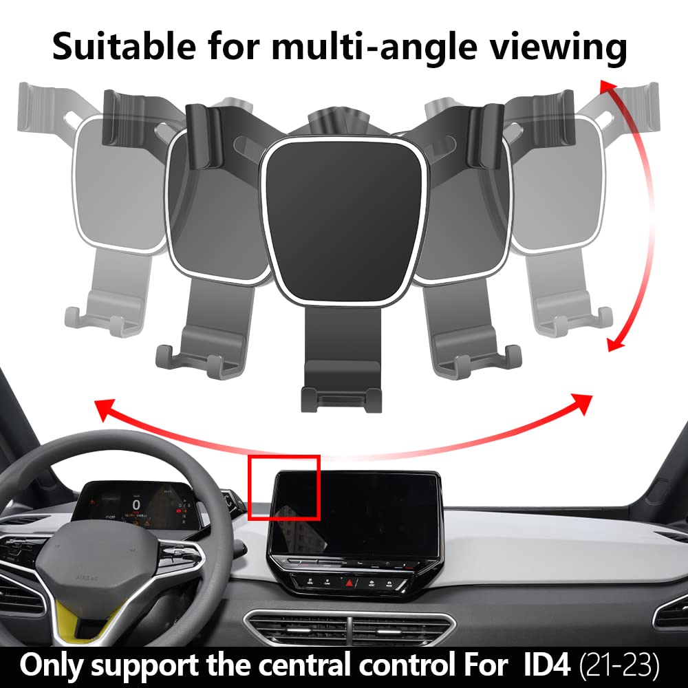 Universal Car Phone Holder Mount for VW ID.4 (2021-2024 Models) - Dashboard & Air Vent Compatible Auto Accessories - Perfect for Navigation, Hands-Free Calling & Road Trips