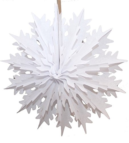 3-Pack 19 Inch White Tissue Paper Snowflake Decorations - Perfect for Christmas Party, Winter Wedding, and Holiday Home Decor