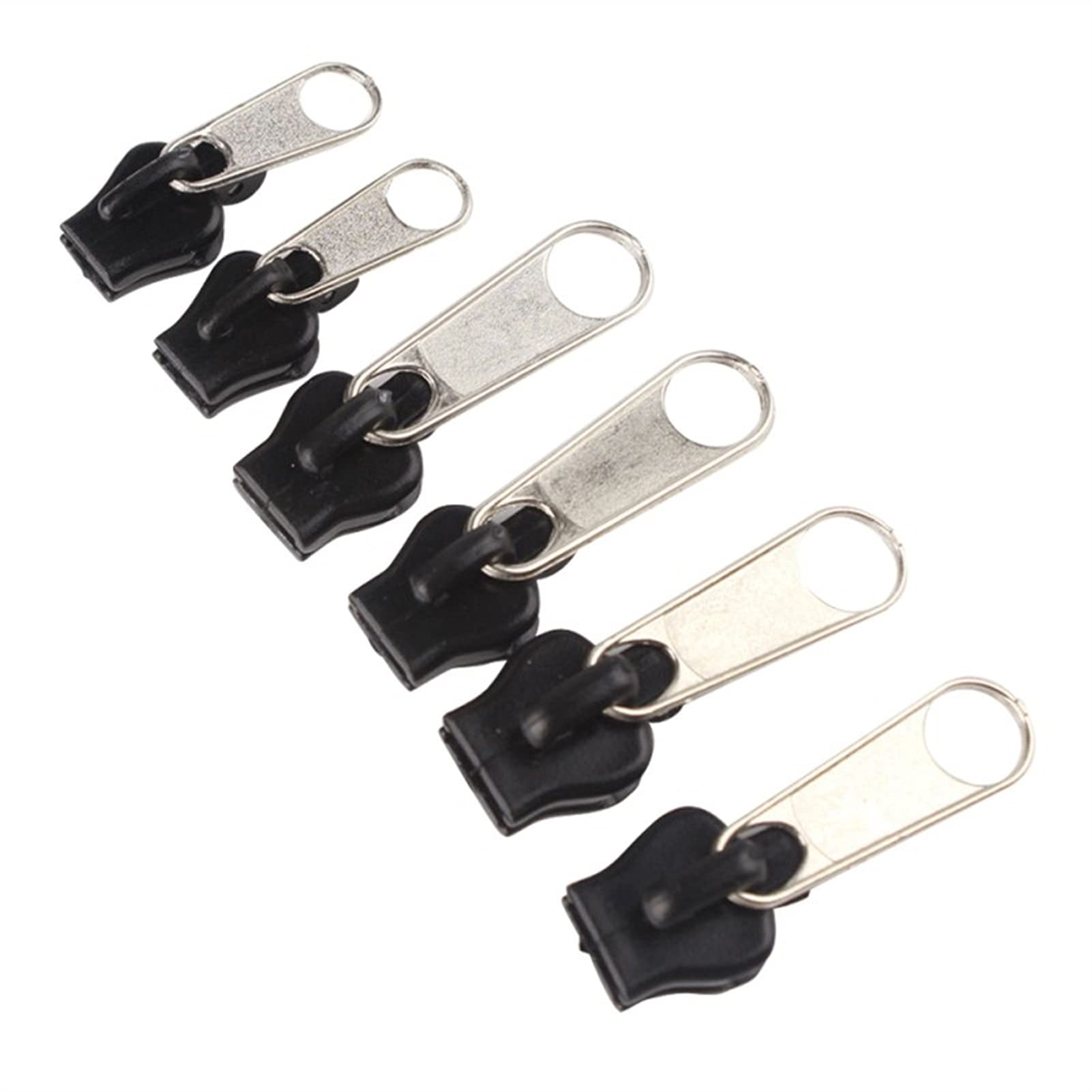 Zkenshan 6-Piece Universal Zipper Repair Kit - Fix Broken Zippers Instantly | Replacement Sliders & Teeth for Jackets, Bags, Jeans | Durable Sewing Supplies for Home & Travel (6PCS)